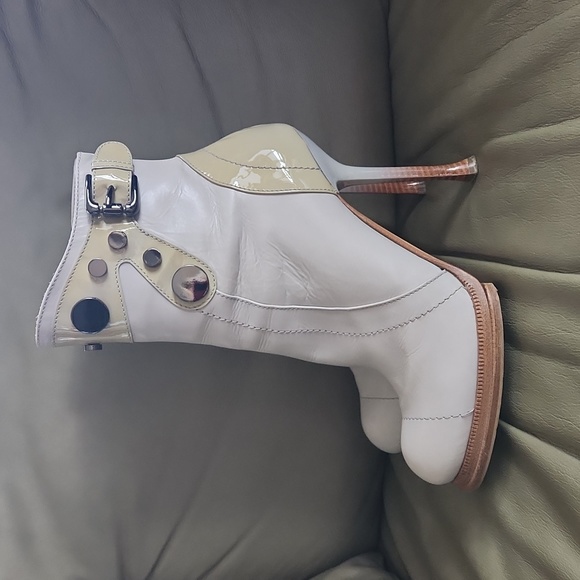 GIANMARCO LORENZI unique leather stilletto ankle boots size 37 - Picture 4 of 9